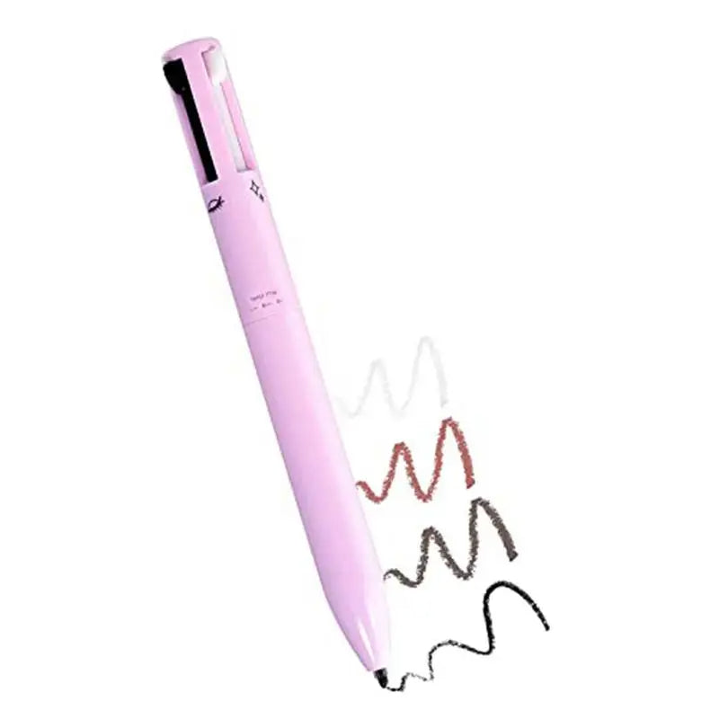 Multifunctional 4 In 1 Cosmetics Ballpoint Pen Eyebrow Pencil Revolving Waterproof And Long-lasting Four Core Makeup Tool