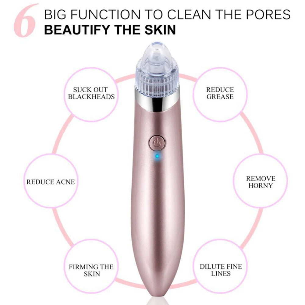 Blackhead Remover Face Deep Nose Cleaner T Zone Pore Acne Pimple Removal Vacuum Suction Facial Diamond Beauty Clean Skin Tool