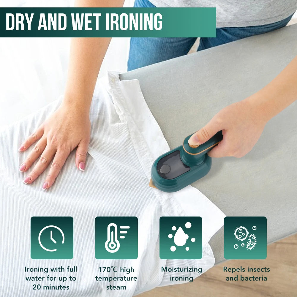 Handheld Mini Ironing Machine Portable Rotary Ironing Machine Wet and Dry Steam Iron For Home and Traveling